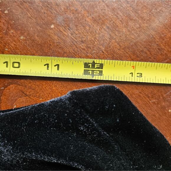 Lisse' Womens Leggings Black Velvet Pull On Skinny Leg High Rise Size Large - Picture 10 of 11